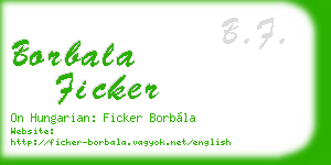 borbala ficker business card